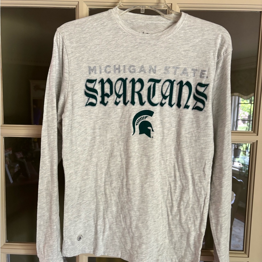NWOT Michigan State Spartans Gray Long Sleeve Shirt Size small
